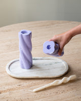 Double sided Candle Holder Chup Lilac