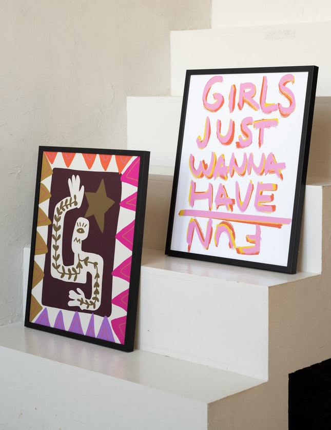 Art Print Written By a Girl / Wave - Things I Like Things I Love