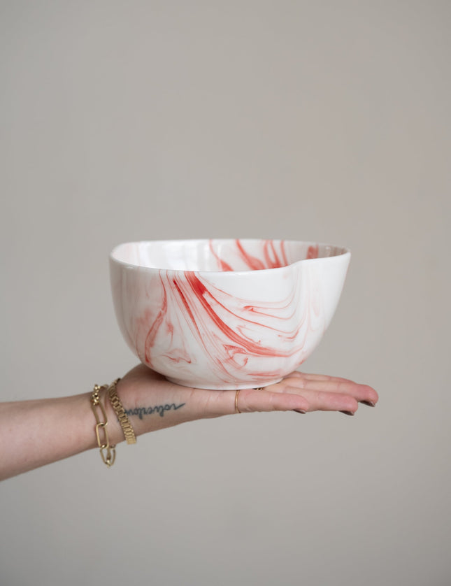 Bowl Heart Porcelain White Pink - Things I Like Things I Love