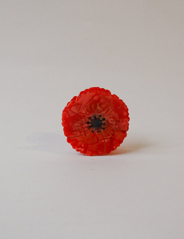 Claw Clip Poppy Flower Red - Things I Like Things I Love