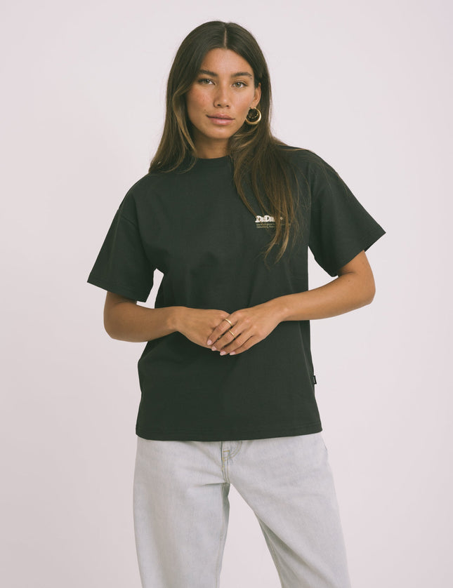 Dr. Denim Trooper Tee Off Black Green Earth - Things I Like Things I Love