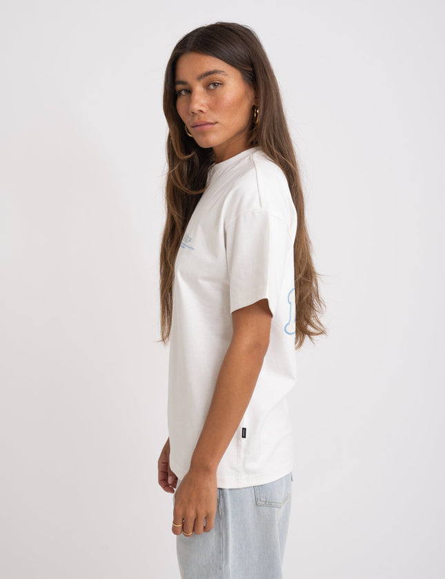 Dr. Denim Trooper Tee Off White Earth - Things I Like Things I Love