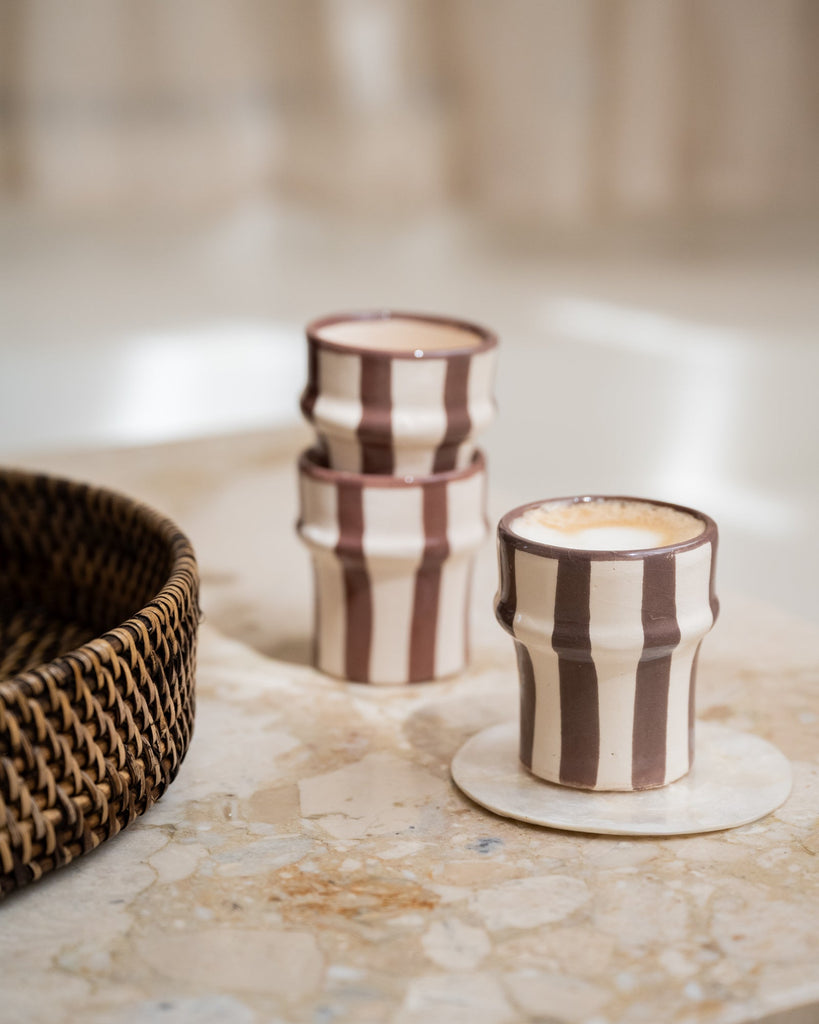 Handmade Espresso Mug Beldi Stripe - Things I Like Things I Love