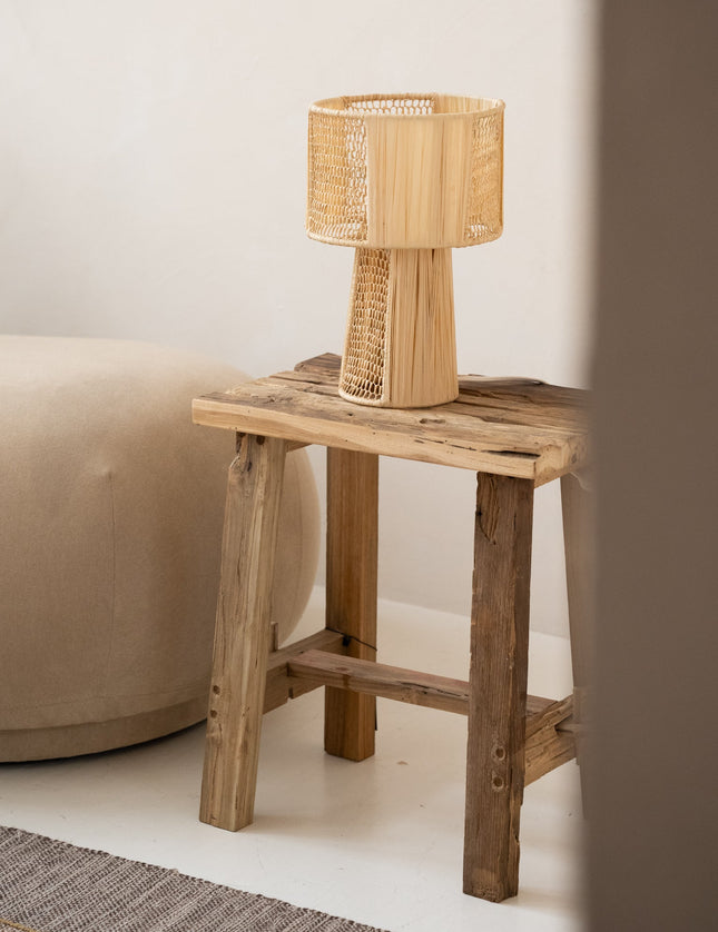 Handmade Table Lamp Raphia Naturel - Things I Like Things I Love