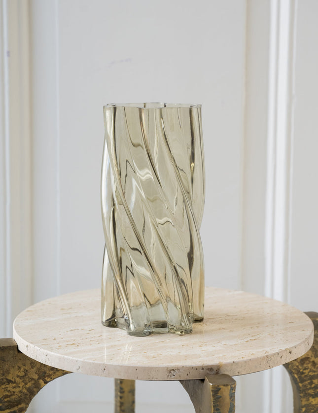 Handmade Vase Smoked Green - Things I Like Things I Love