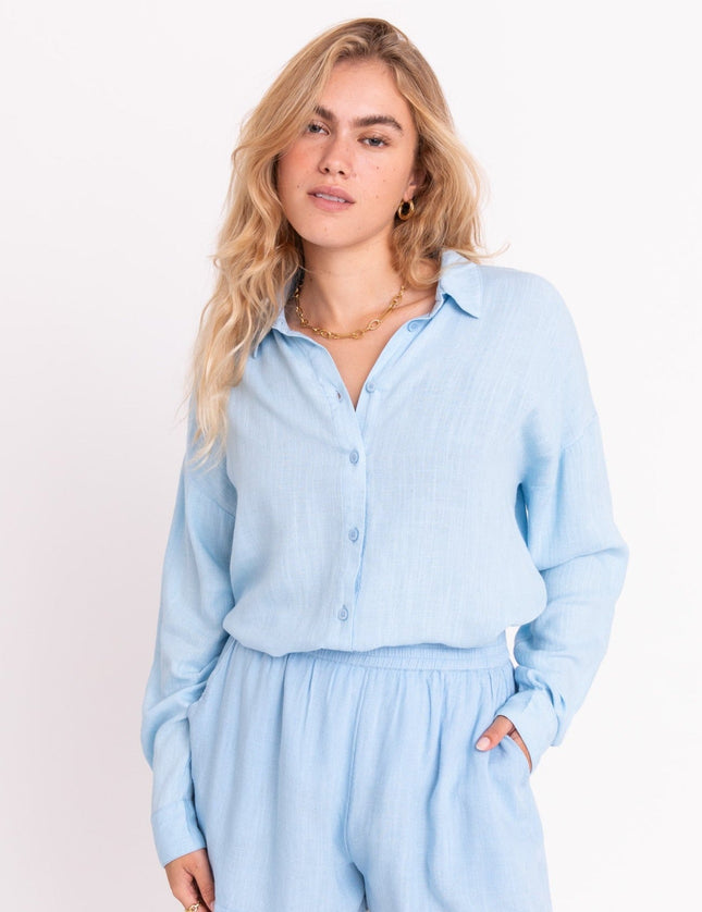 Leilani Loose Shirt Cerulean - Things I Like Things I Love