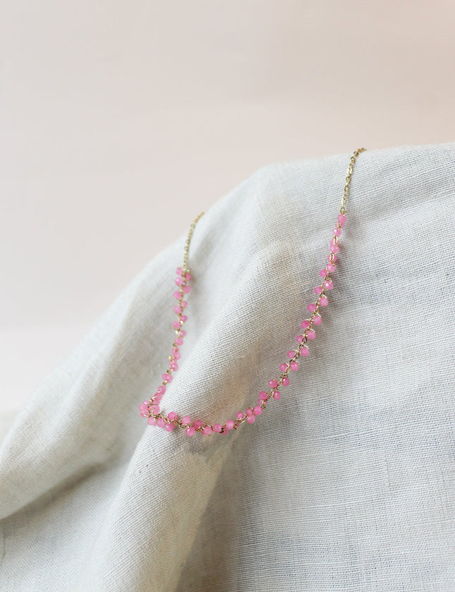 Necklace Fuchsia Gold - Things I Like Things I Love