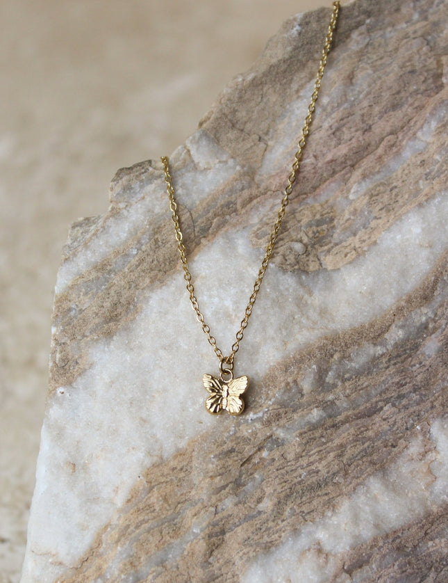 Necklace Gold Butterfly Babe - Things I Like Things I Love