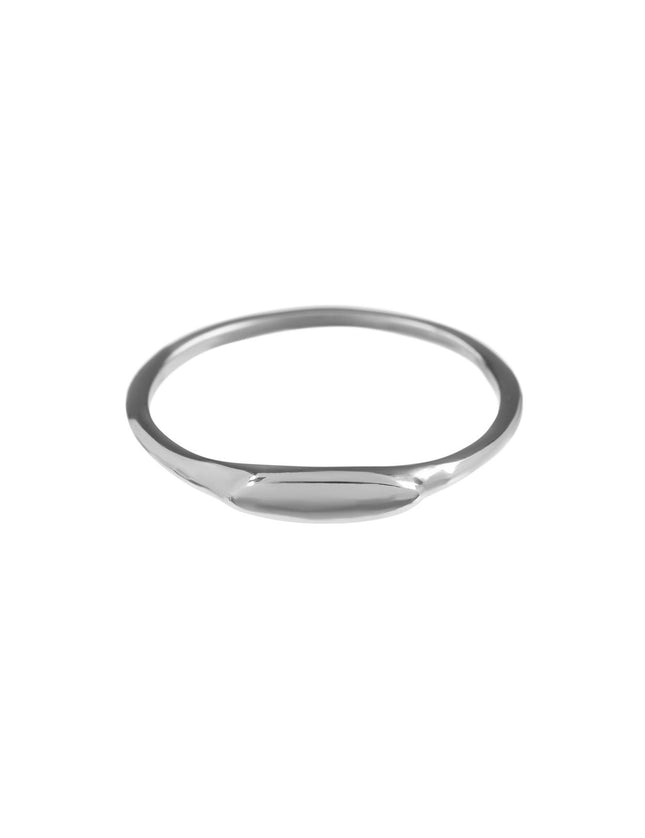 Ring Tiny Signet Silver - Things I Like Things I Love