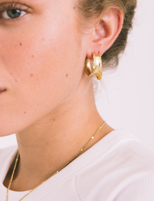 Stud Hoop Rosy Bold Gold - Things I Like Things I Love