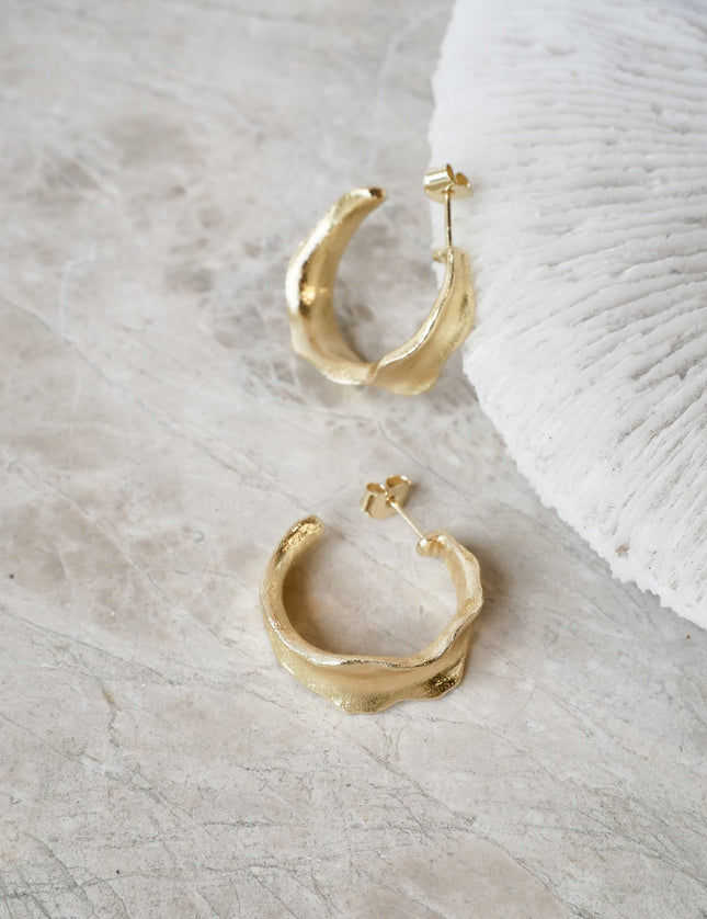 Stud Hoop Rosy Bold Gold - Things I Like Things I Love
