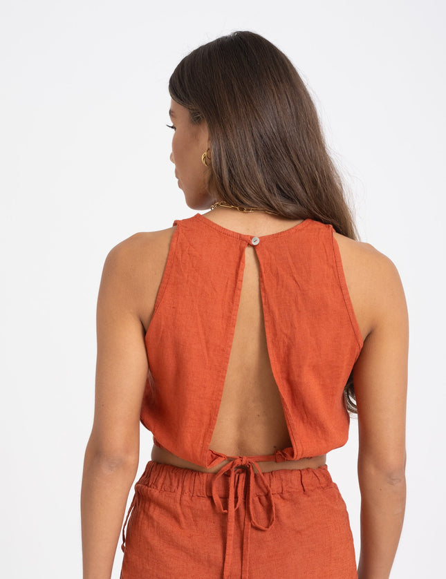 TILTIL Ai-vi Linen Top Rust - Things I Like Things I Love