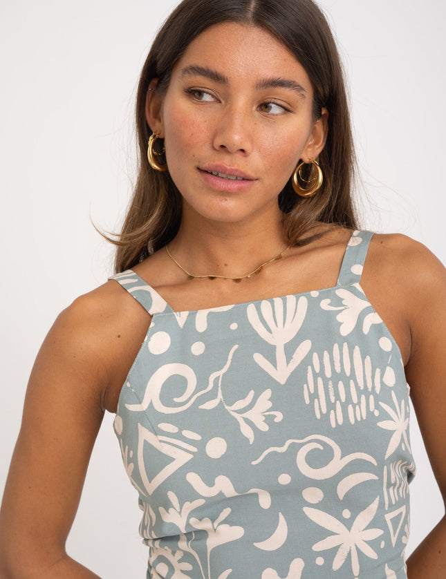 TILTIL Bonnie Crop Top Light Blue Print - Things I Like Things I Love