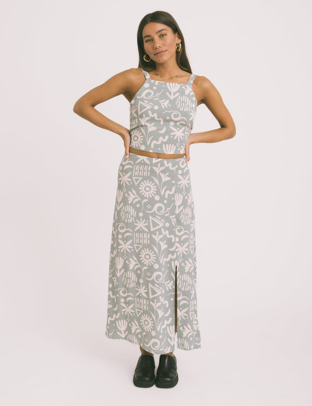 TILTIL Bonnie Skirt Light Blue Print - Things I Like Things I Love