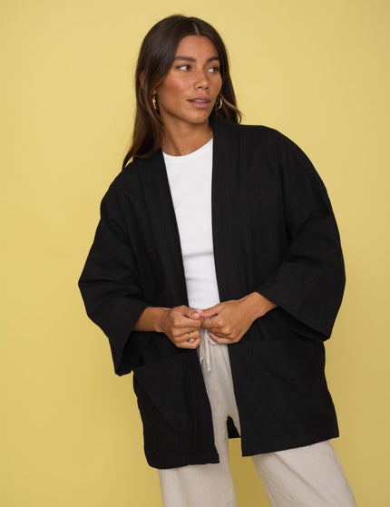 TILTIL Cat Kimono Black One Size - Things I Like Things I Love