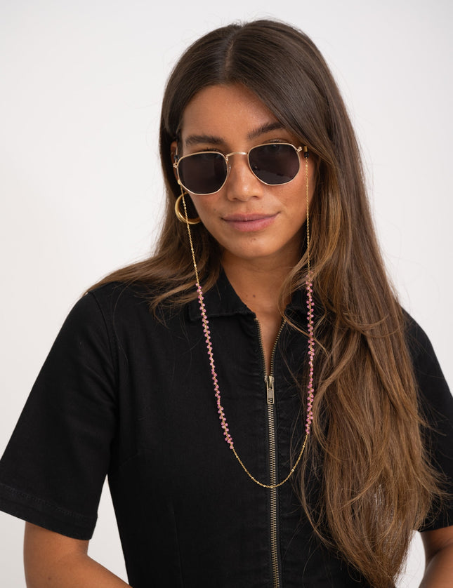 TILTIL Chain Sunglass Poppy Pink - Things I Like Things I Love