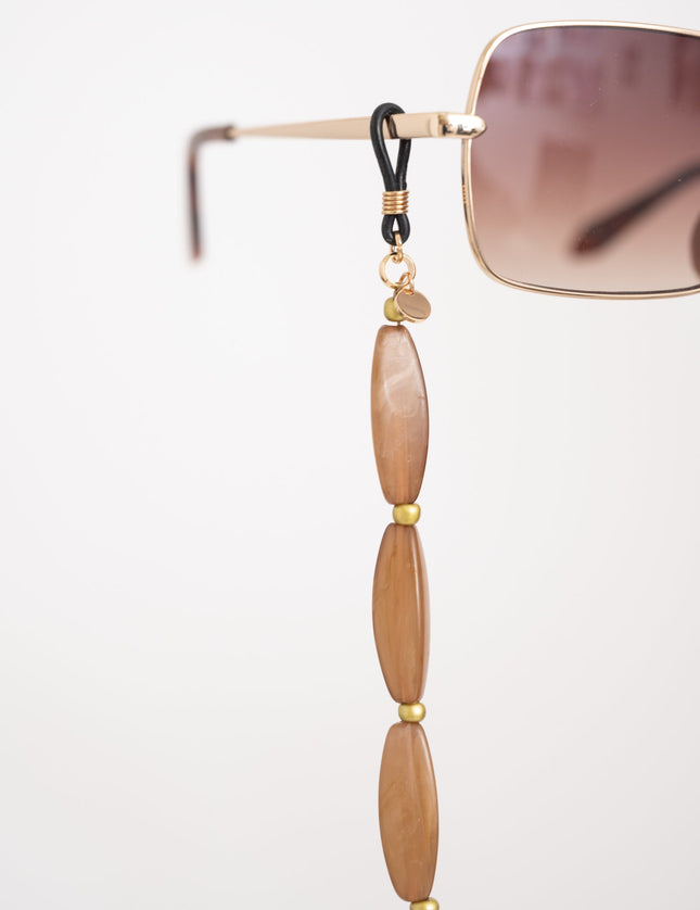 TILTIL Chain Sunglass Sara Bead Brown - Things I Like Things I Love