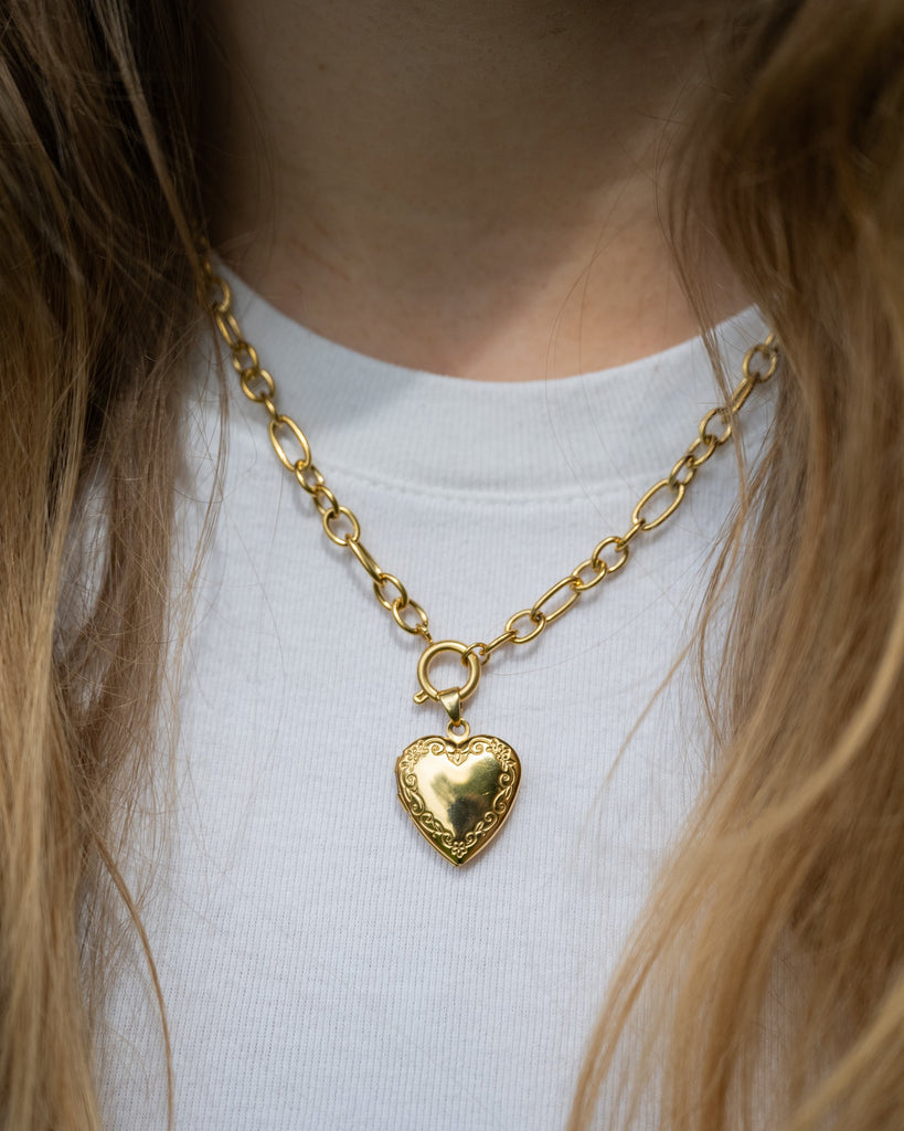 TILTIL Charm Goldplated Big Heart Locket - Things I Like Things I Love