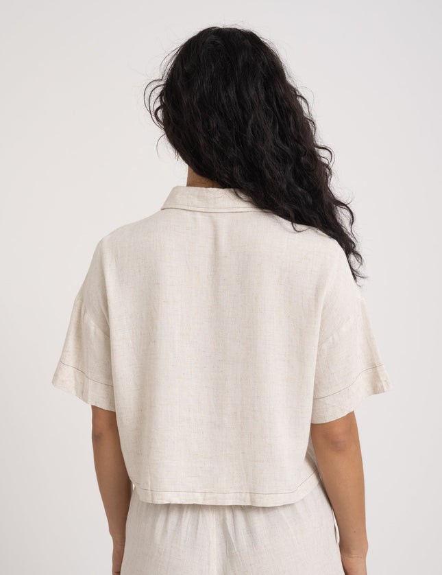 TILTIL Elli Blouse Melange Beige Seam - Things I Like Things I Love