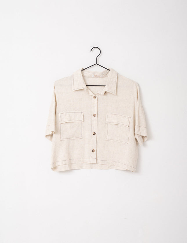 TILTIL Elli Blouse Melange Beige Seam - Things I Like Things I Love