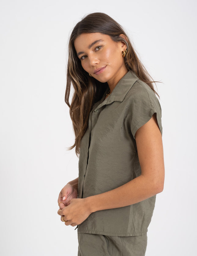 TILTIL Gill Blouse Army Green - Things I Like Things I Love