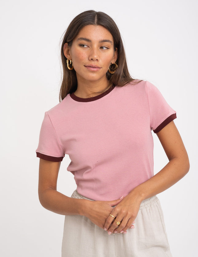 TILTIL Jamie Tee Old Rose Contrast One Size - Things I Like Things I Love