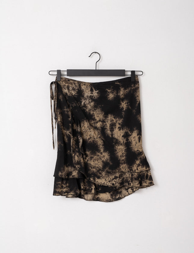 TILTIL Lara Skirt Batik Black Beige Fade - Things I Like Things I Love