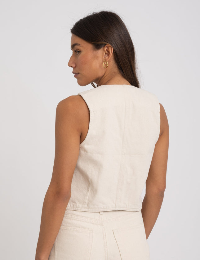 TILTIL Lulu Denim Gilet Off-White - Things I Like Things I Love