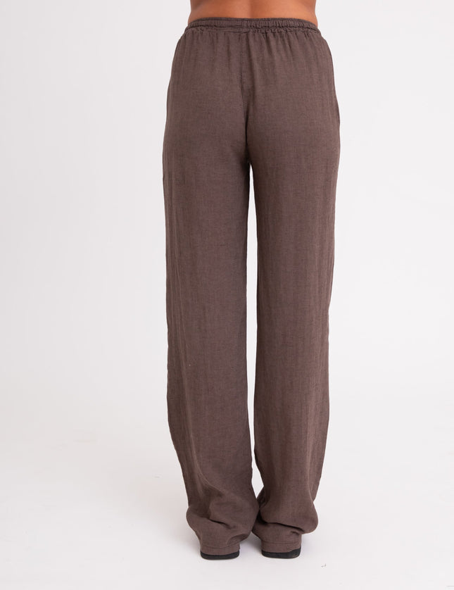 TILTIL Mailey Linen Pants Brown - Things I Like Things I Love