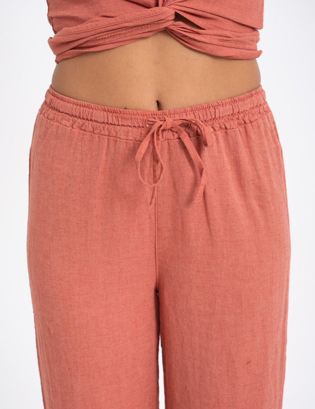 TILTIL Mailey Linen Pants Pomegranate - Things I Like Things I Love