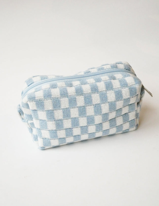 TILTIL Make up Bag / Pencil Case Checked Blue - Things I Like Things I Love