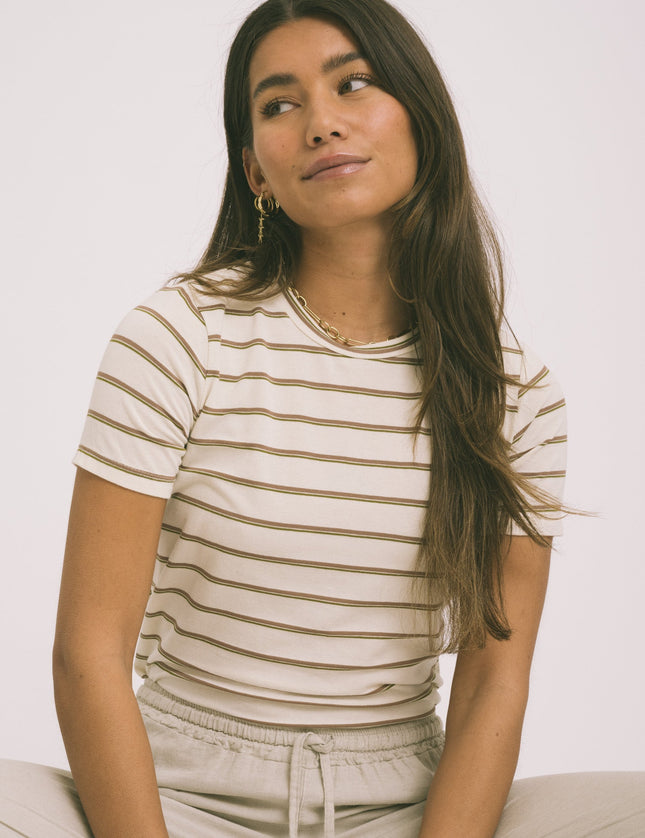 TILTIL Manoe Tee Stripe Cream - Things I Like Things I Love