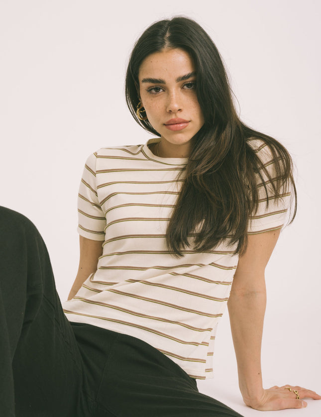 TILTIL Manoe Tee Stripe Cream - Things I Like Things I Love