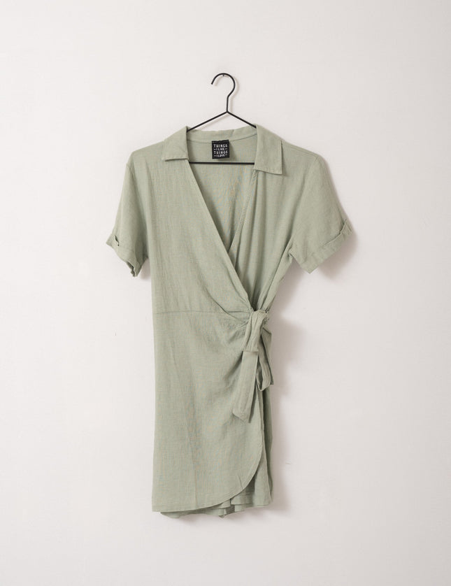 TILTIL Mary Linen Playsuit Salvia - Things I Like Things I Love