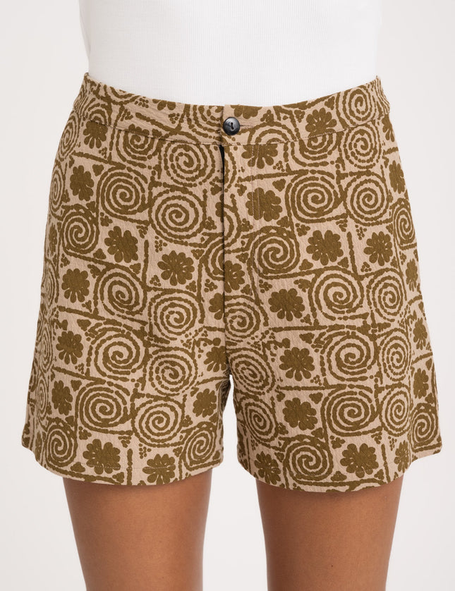 TILTIL Nikkie Short Mustard Print - Things I Like Things I Love