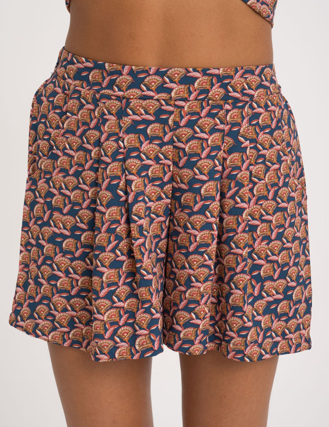 TILTIL Olive Short Petrol Pink Flower Print - Things I Like Things I Love