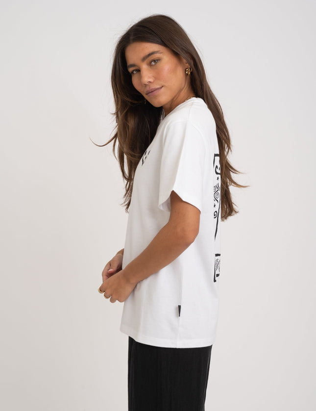 TILTIL Scorpio Tee White Print Black - Things I Like Things I Love