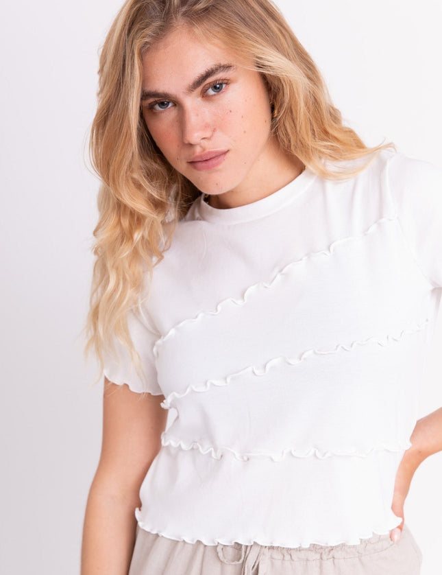 TILTIL Seam Cross Tee White - Things I Like Things I Love