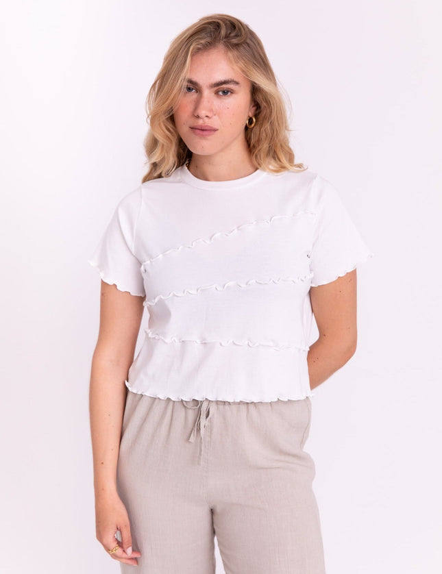 TILTIL Seam Cross Tee White - Things I Like Things I Love