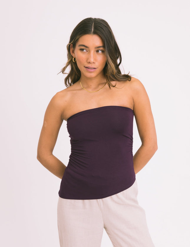 TILTIL Zoe Tube Top Aubergine Purple - Things I Like Things I Love