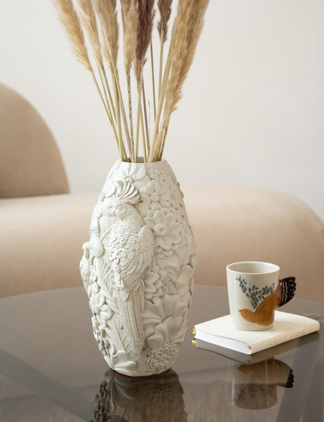 Vase Beige Bird - Things I Like Things I Love