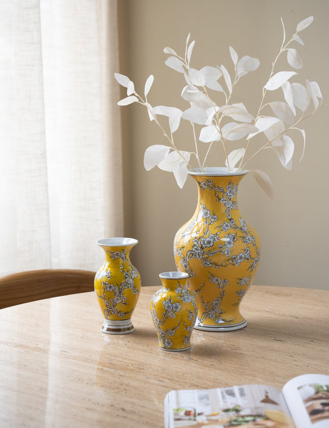 Vase Porcelain Yellow - Things I Like Things I Love