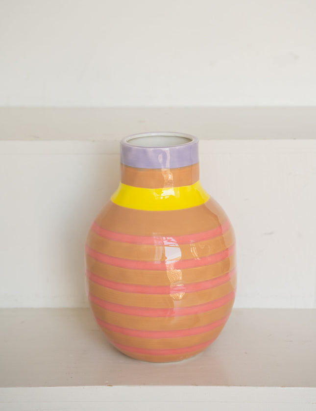 Vase Stripes Pink Bella - Things I Like Things I Love