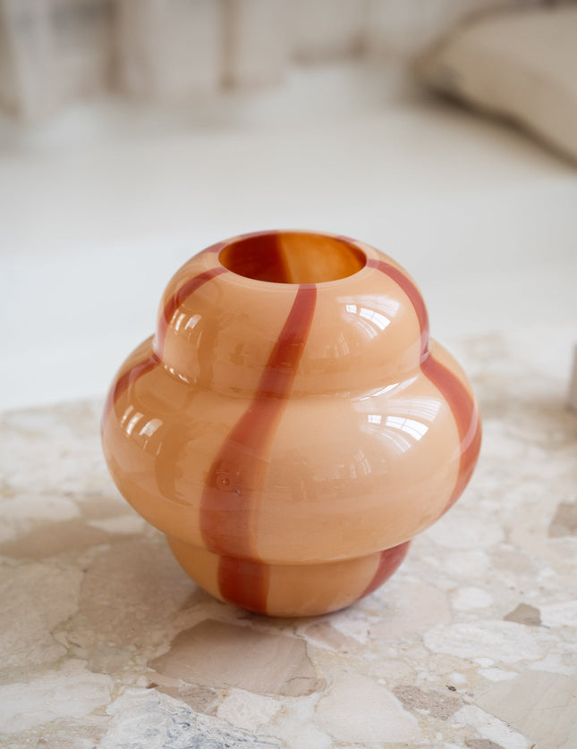 Vase Yuen Glass Terrra/Peach - Things I Like Things I Love