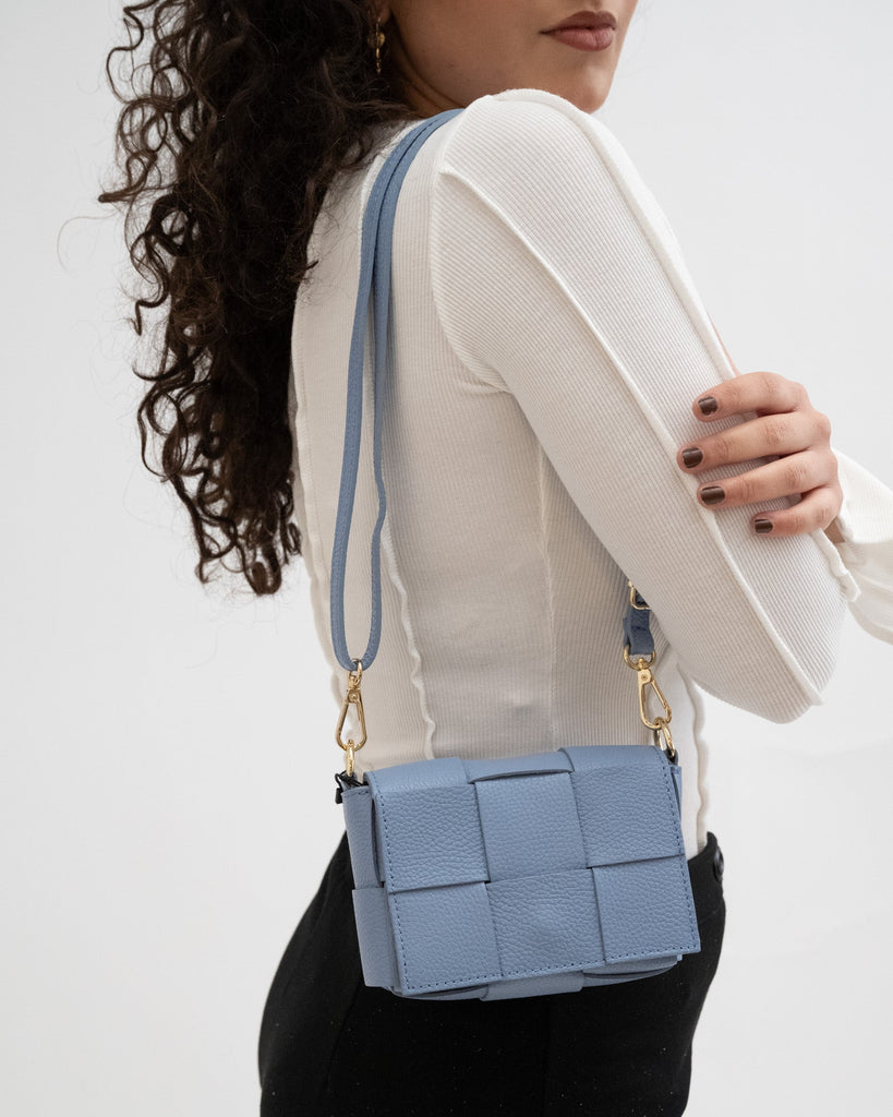 Bag Steef Pastel Blue Leather - Things I Like Things I Love