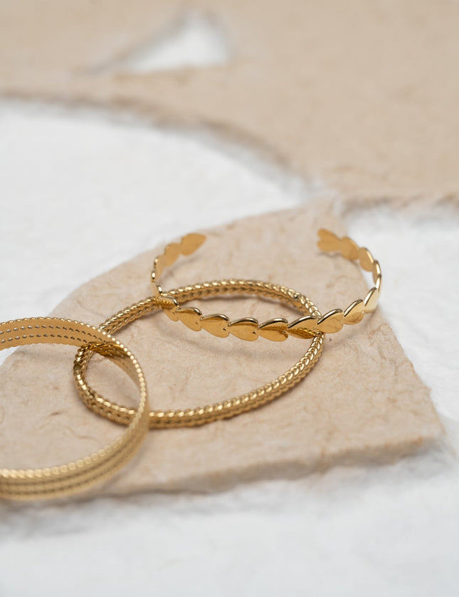 Bracelet Bangle Braid Gold - Things I Like Things I Love