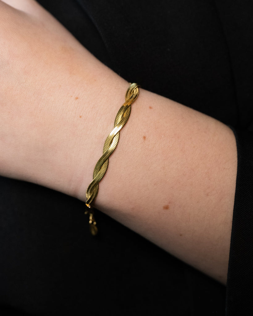 Braided Snake Bracelet Gold - Things I Like Things I Love