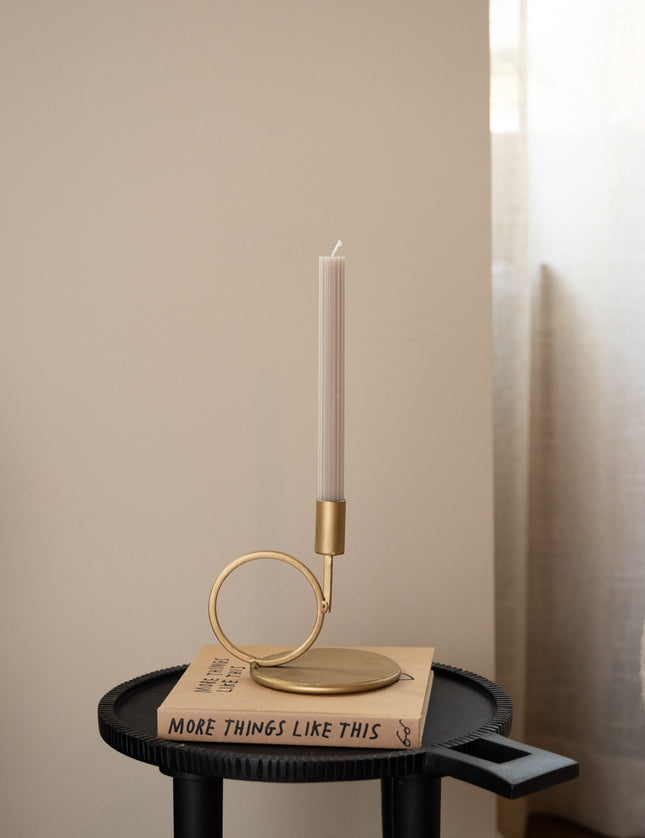 Candle Holder Circle Gold - Things I Like Things I Love