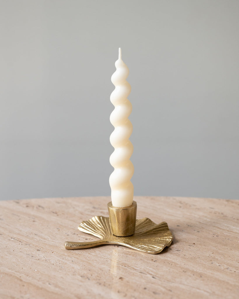 Candle Holder Ginko Gold - Things I Like Things I Love