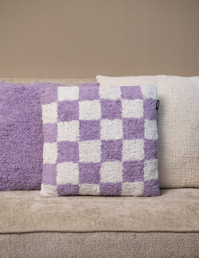 Cushion Check Lilac - Things I Like Things I Love